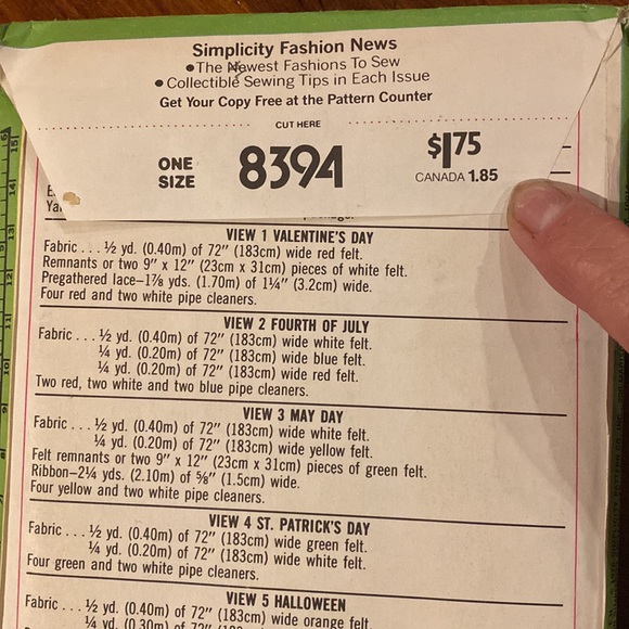 NEW Simplicity #8394 Sewing Pattern Uncut Holiday Party Placemat Hat Favors - Picture 6 of 6